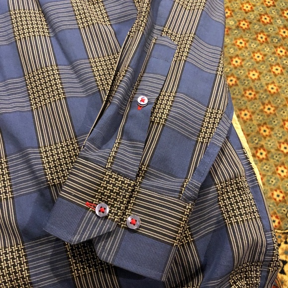 Men's Report Collection Blue Checkered Shirt S - Picture 6 of 6